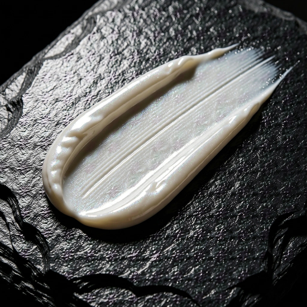 Detail of skincare texture consistency audit.